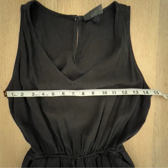 Black Linen Open Back Wide Leg Jumpsuit- Size XS - Picture 7 of 9